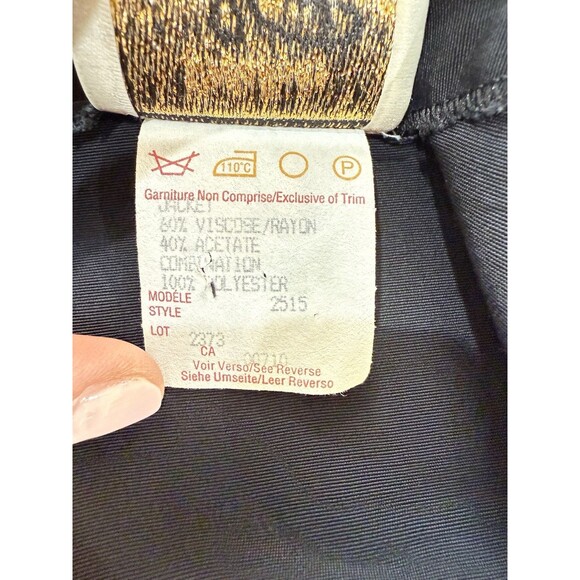 Joseph Ribkoff Black Halter Blazer Dress 2in1 Sheer Overlay Sheer Sleeve Size 10 - Picture 13 of 16